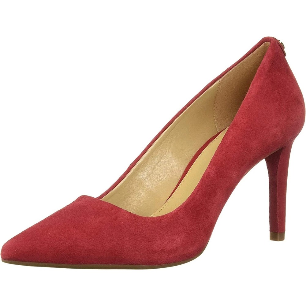 Michael Kors Women's 7.5 Dorothy Flex Suede Pumps in Scarlet